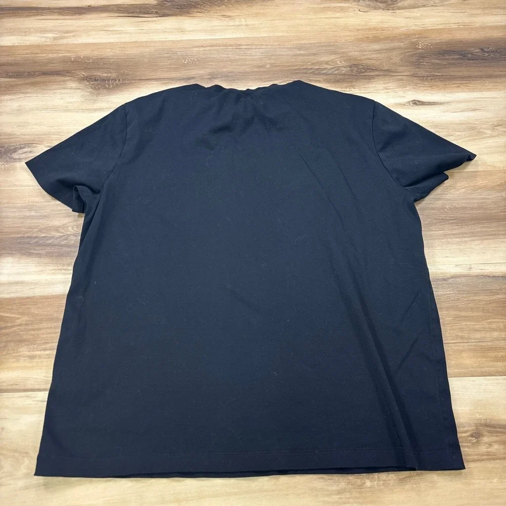 Banana Republic T-Shirt Mens L Luxe Touch Cotton V-Neck Black Minimalist Tee